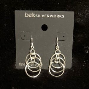 Silver plated drop earrings
